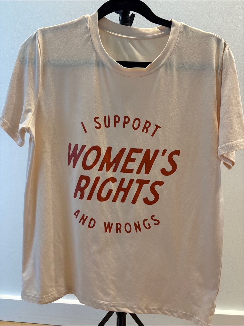 Women's Rights Graphic Tee - Pale Pink
